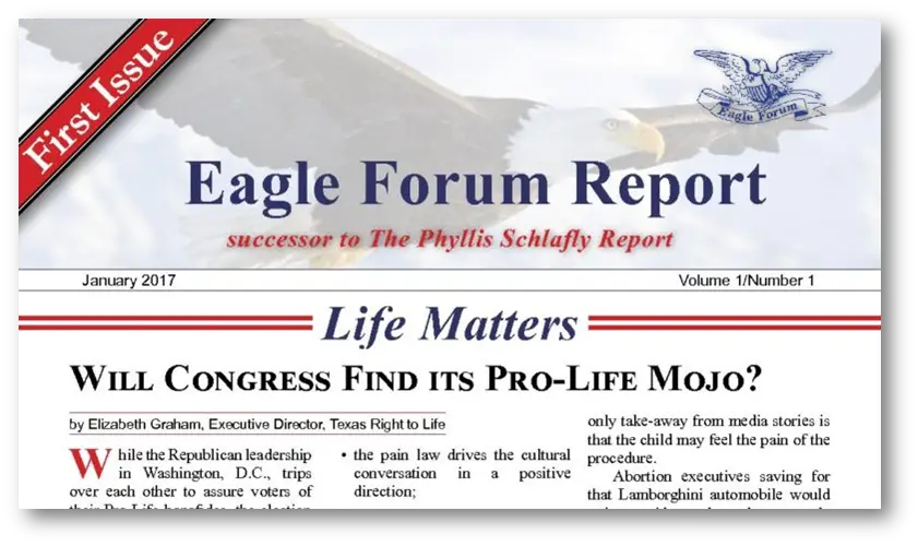 Eagle Forum Report