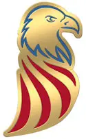 Cloisonné High Polished Gold w/ Blue & Red