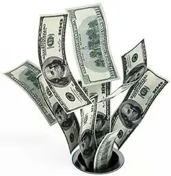 money down the drain