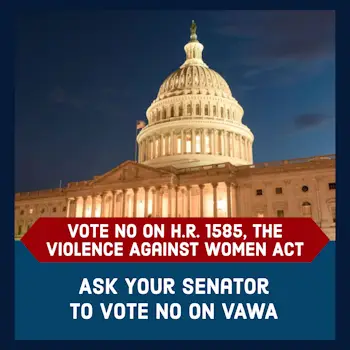 Ask Your Senator to Vote NO on VAWA