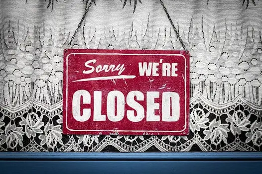 Closed sign
