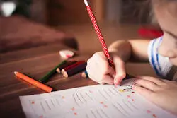Student at desk
