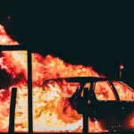 burning car