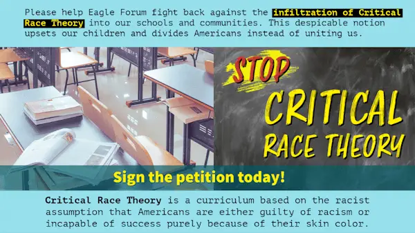 STOP Racist Critical Race Theory!