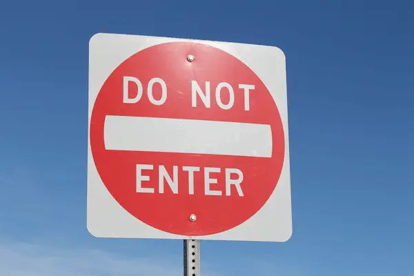 do not enter