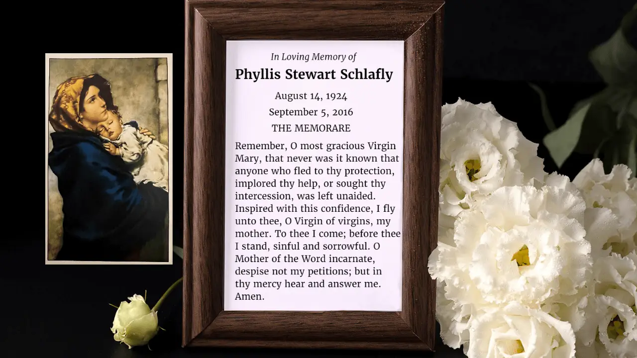 Phyllis Stewart Schlafly memorial