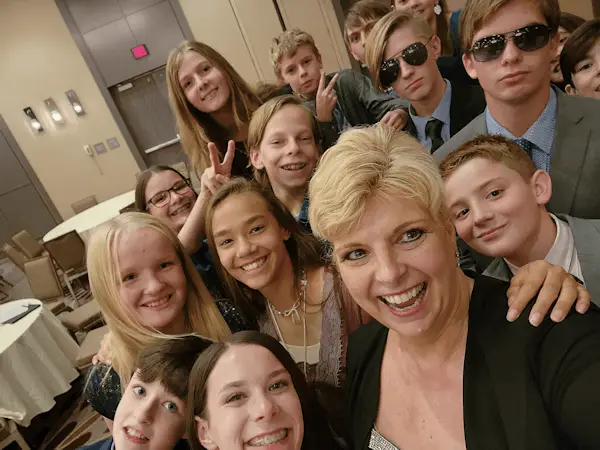 Frances Arthur with Student Eagles