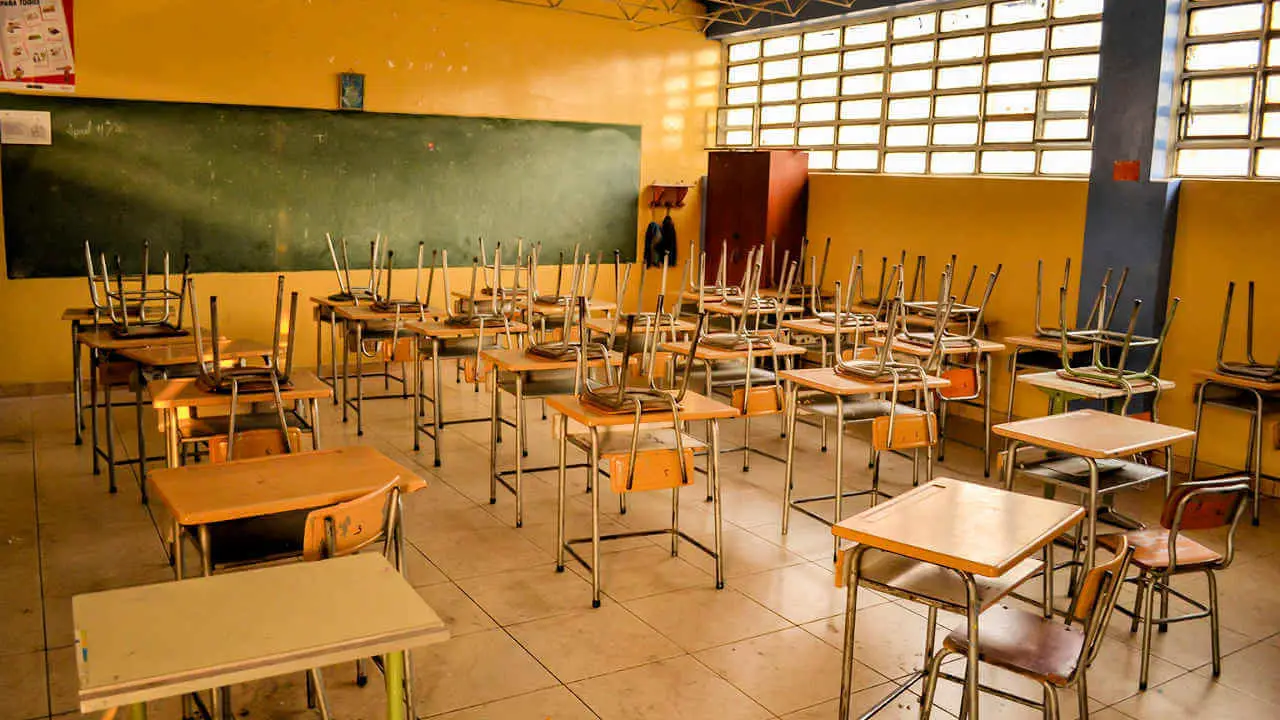 Empty School Desks