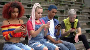 Teenagers on snapchat