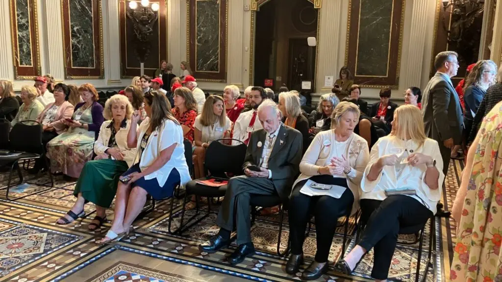 Eagles at Indian Treaty Room in the Eisenhower Building for briefing
