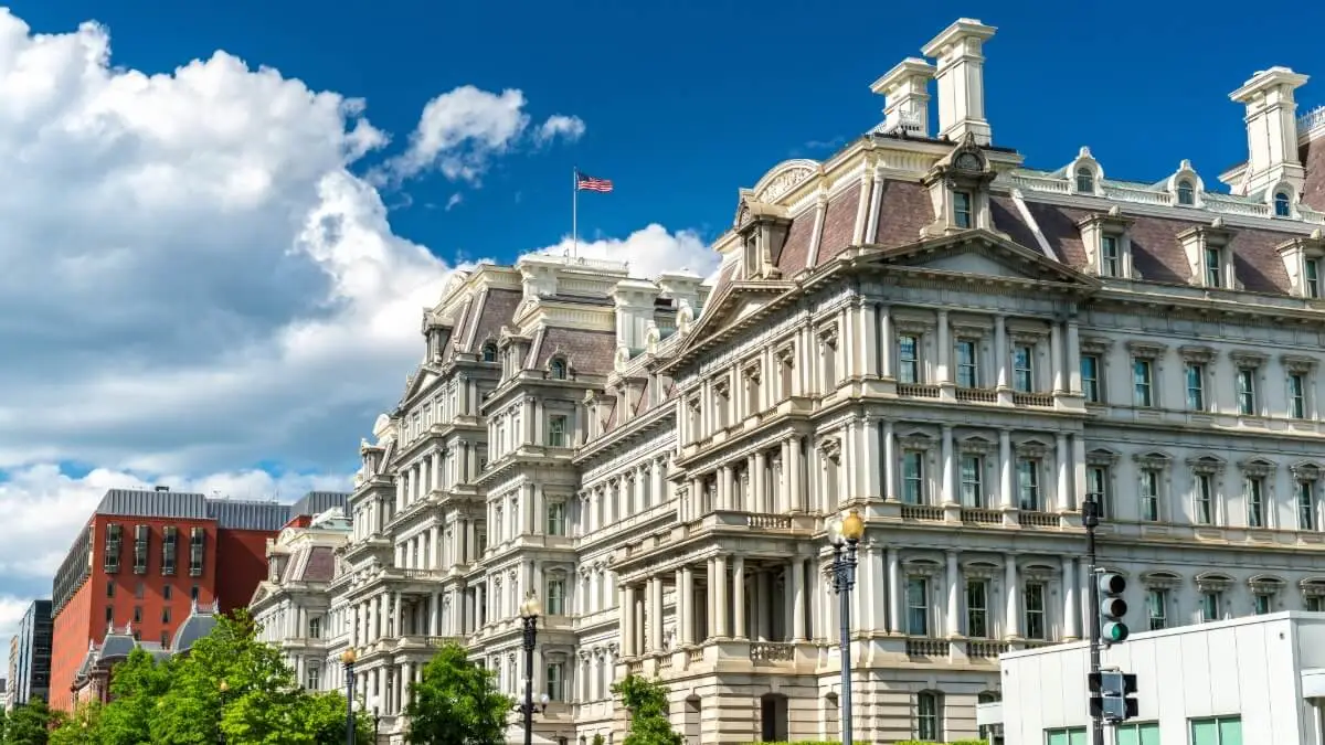 The Eisenhower Executive Office Building, a US government building in Washington, D.C.