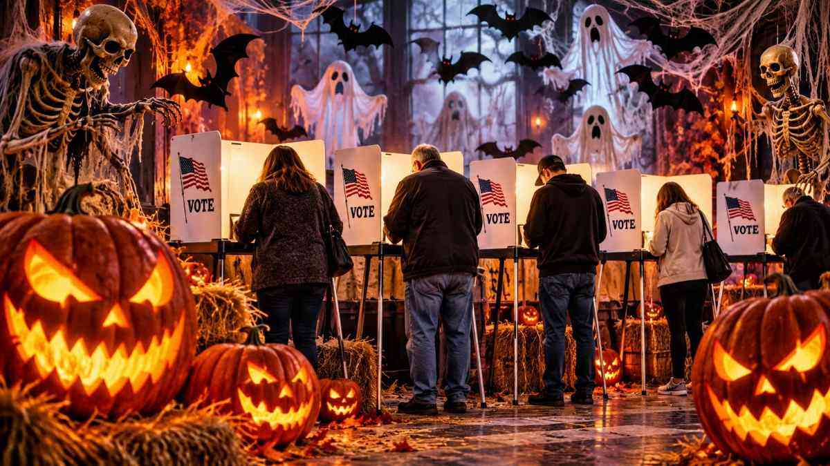 Haunted Halloween Voting Booths